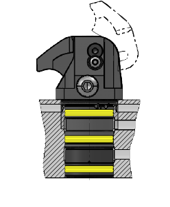Einbauvariante DLSP Standard Spannarm mit Deckel