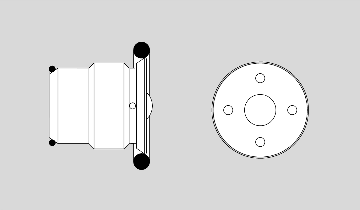 Ball coupling mechanism Screw-in design