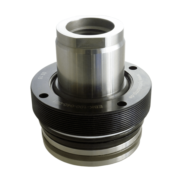 Built-in piston with threaded bushing