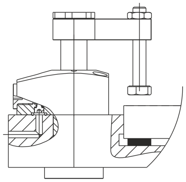 Swing clamps for low pressure range connections