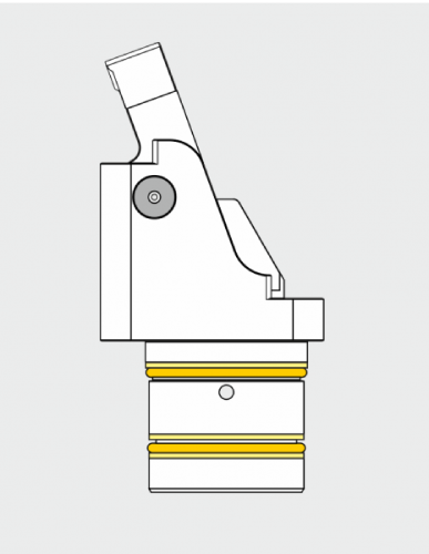 Rotary lever clamps hydraulic, double-acting