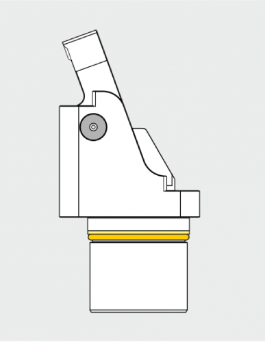 Rotary lever clamps hydraulic, single-acting